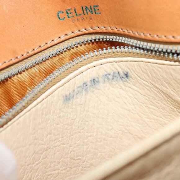 CELINE Macadam Canvas Shoulder Bag PVC Beige Gold Auth 119185 - Picture 10 of 16